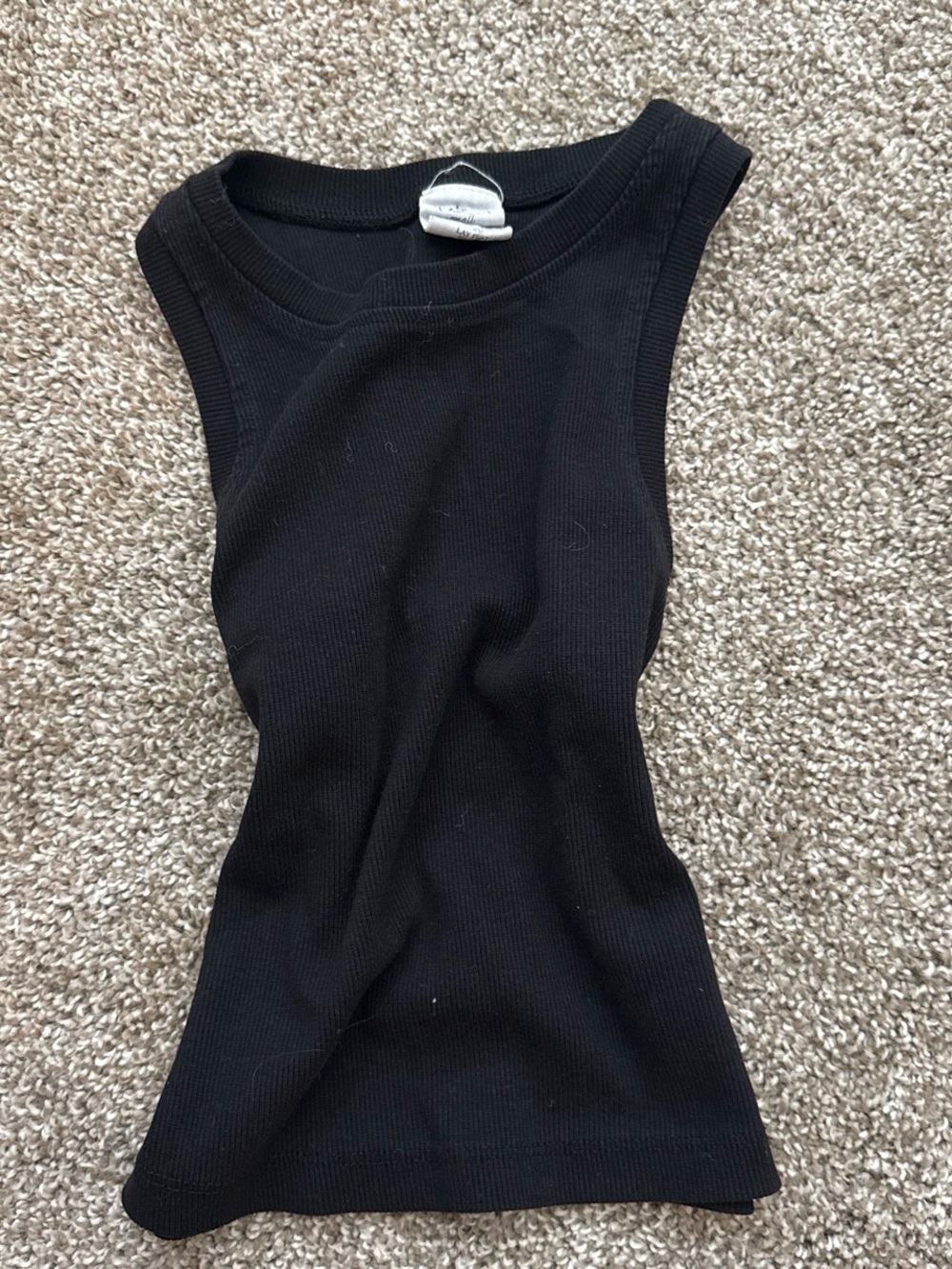 Tilly's Black Ribbed Tank Top